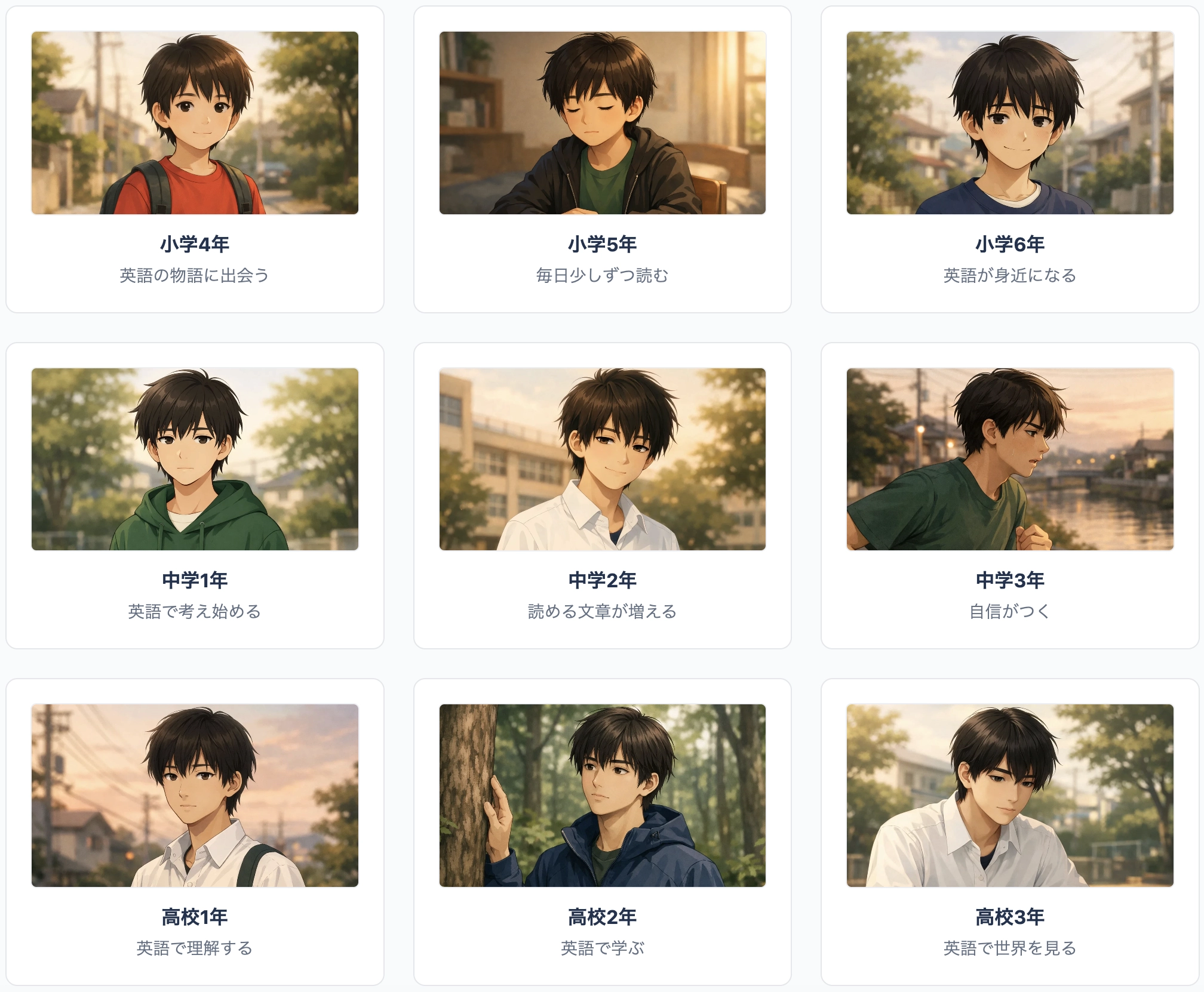 Yujin growing through each school stage